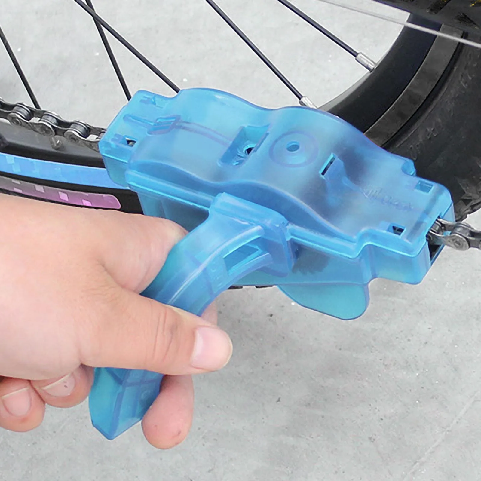 CRAZY STONE 4PCS Portable Bicycle Chain Scrubber Chain Brush Chain Gear Maintenance Tools Mountain Bikes Cycling Bikes Road Bikes Bicycle Cleaning kit 