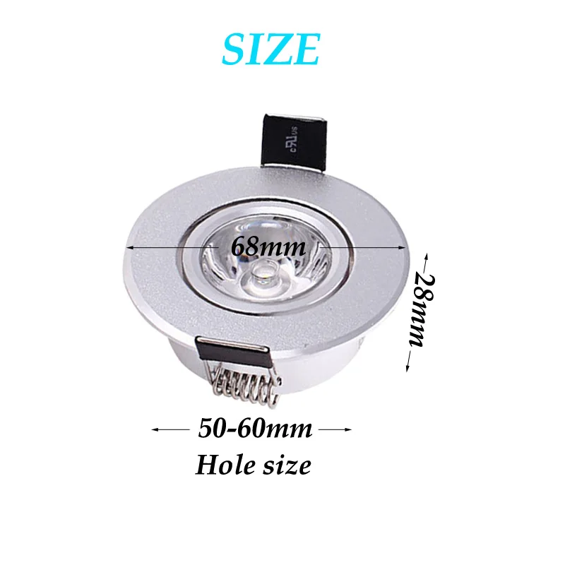 LED Downlight RGB Recessed Lamp Round 3W Remote Control Lighting AC 110V 220V Spot Light Bar Living Room