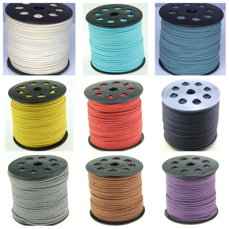 100 yards Faux Suede Leather String With Spool 3 mm Jewelry Making DIY Thread Cord Jewelry Findings chains for jewelry
100 yards Faux Suede Leather String With Spool 3 mm Jewelry Making DIY Thread Cord Jewelry Findings chains for jewelry