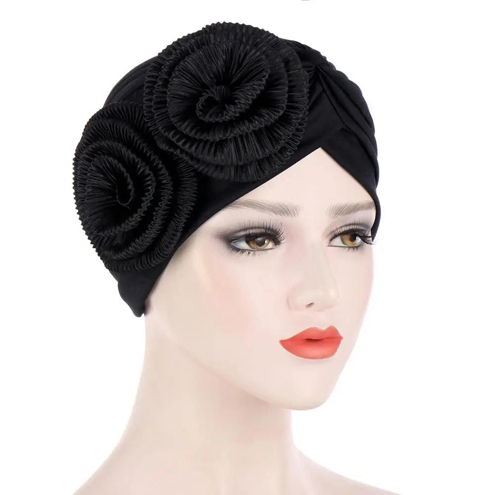 New style European and American two big flower applique Indian hat multicolor Muslim fashion Baotou hat turban hat
New style European and American two big flower applique Indian hat multicolor Muslim fashion Baotou hat turban hat