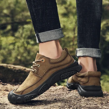 Men's genuine Leather Casual Shoes Men lace up Spring New Fashion outdoor breathable Sneakers Male Boat Shoes Suede Krasovki
Men's genuine Leather Casual Shoes Men lace up Spring New Fashion outdoor breathable Sneakers Male Boat Shoes Suede Krasovki