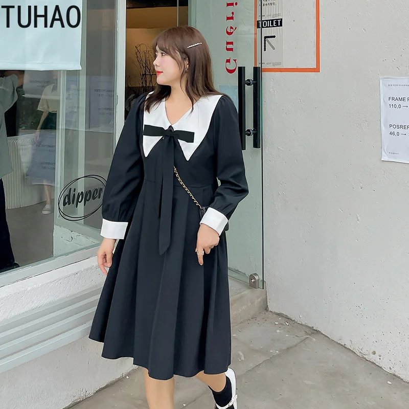 TUHAO WINTER Autumn Office Lady Elegant Lady Dress Big Size 4XL 3XL Long Sleeve Sashes Bow Black Dresses Oversized OL Dress
TUHAO WINTER Autumn Office Lady Elegant Lady Dress Big Size 4XL 3XL Long Sleeve Sashes Bow Black Dresses Oversized OL Dress