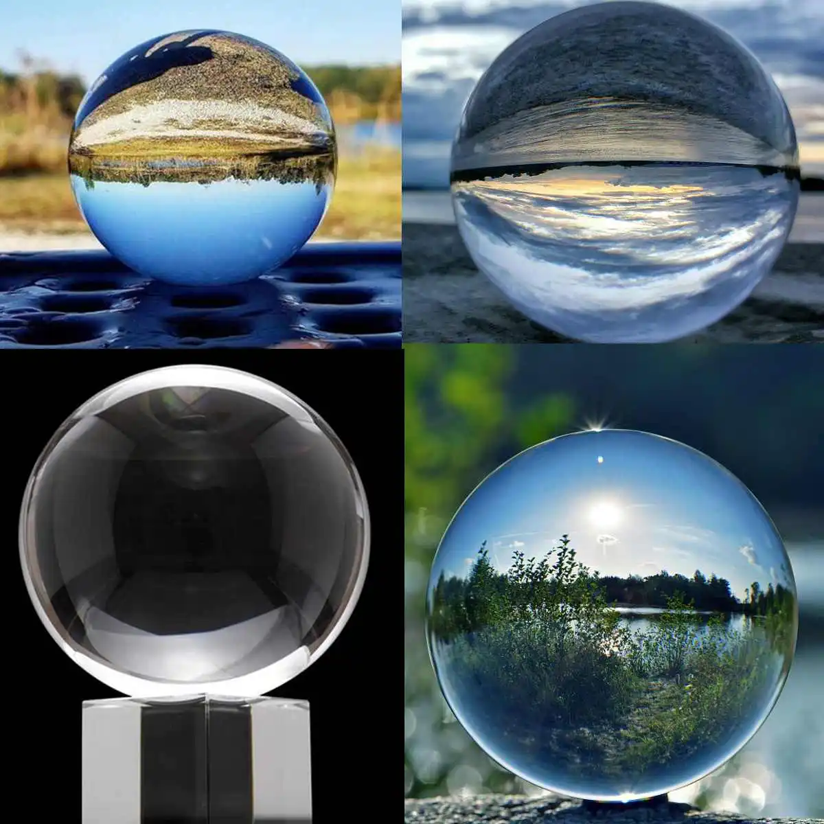 crystal clear lens ball crystal sphere ball 50mm 80mm with stand