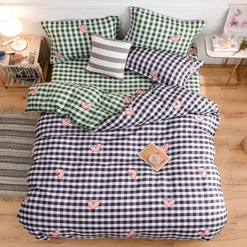 Lattice Heart Shape Bedding Set Luxury Flowers Duvet Cover Set Lucky Clovers and Plaid Reversible Bed Linen Luxury Home Textile
Lattice Heart Shape Bedding Set Luxury Flowers Duvet Cover Set Lucky Clovers and Plaid Reversible Bed Linen Luxury Home Textile