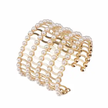 MANILAI 2020 Punk Imitation Pearl Cuff Bracelet Bangles Women Statement Jewelry Geometric Metal Big Bangles Fashion Accessories
MANILAI 2020 Punk Imitation Pearl Cuff Bracelet Bangles Women Statement Jewelry Geometric Metal Big Bangles Fashion Accessories