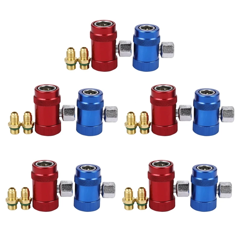 5X Car Auto AC High / Low Side R1234Yf Quick Couplers Adapters Conversion Kit with Manual Couplers
5X Car Auto AC High / Low Side R1234Yf Quick Couplers Adapters Conversion Kit with Manual Couplers