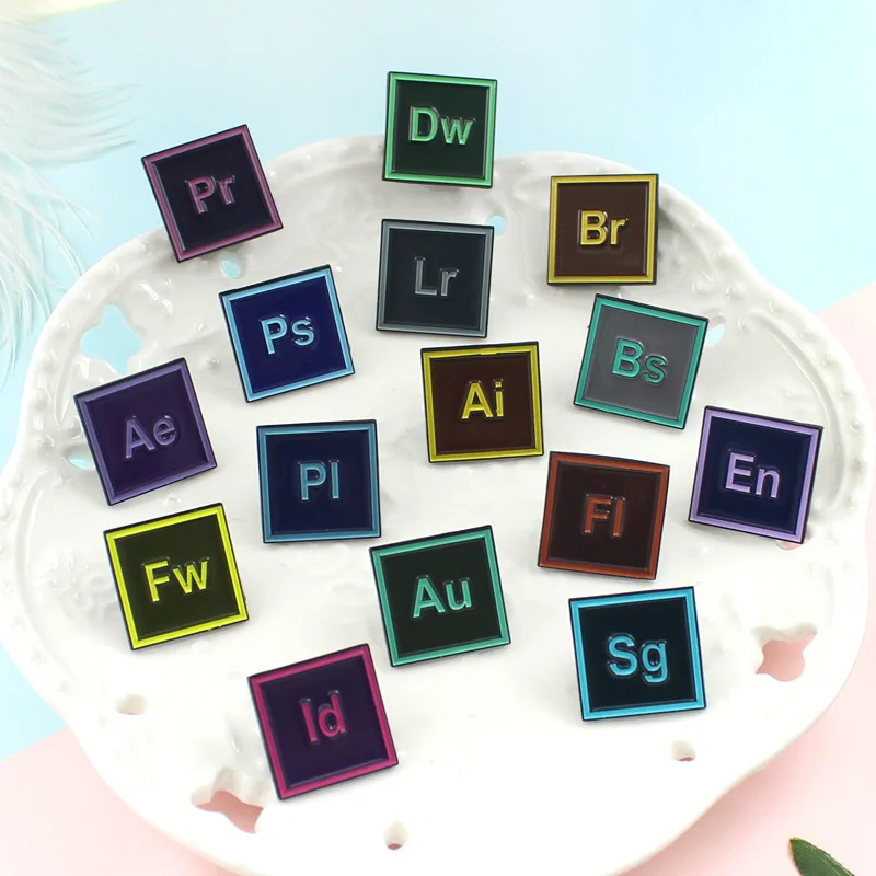 New Computer Software Adobe Icon Enamel Cool Pin Design Brooch Fashion Personality PS Drawing Software Badge Denim Clothes
New Computer Software Adobe Icon Enamel Cool Pin Design Brooch Fashion Personality PS Drawing Software Badge Denim Clothes