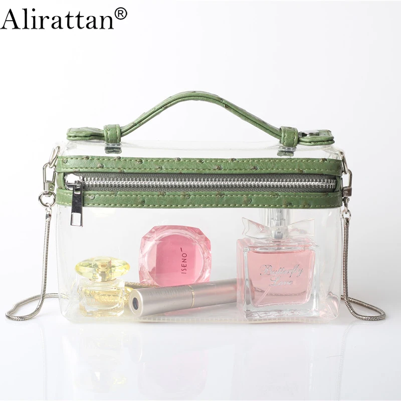 Alirattan New PVC Transparent Clear Clutch Bag Fashion Designer Ostrich Snake Leather Chain Handags Retro Evening Party Clutch
Alirattan New PVC Transparent Clear Clutch Bag Fashion Designer Ostrich Snake Leather Chain Handags Retro Evening Party Clutch