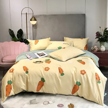 Home Textile Carrot Print Duvet Cover Pillowcase Bed Sheet Simple Boy Girls Bedding Set 4Pcs Single Double Bedlinen Ropa De Cama
Home Textile Carrot Print Duvet Cover Pillowcase Bed Sheet Simple Boy Girls Bedding Set 4Pcs Single Double Bedlinen Ropa De Cama