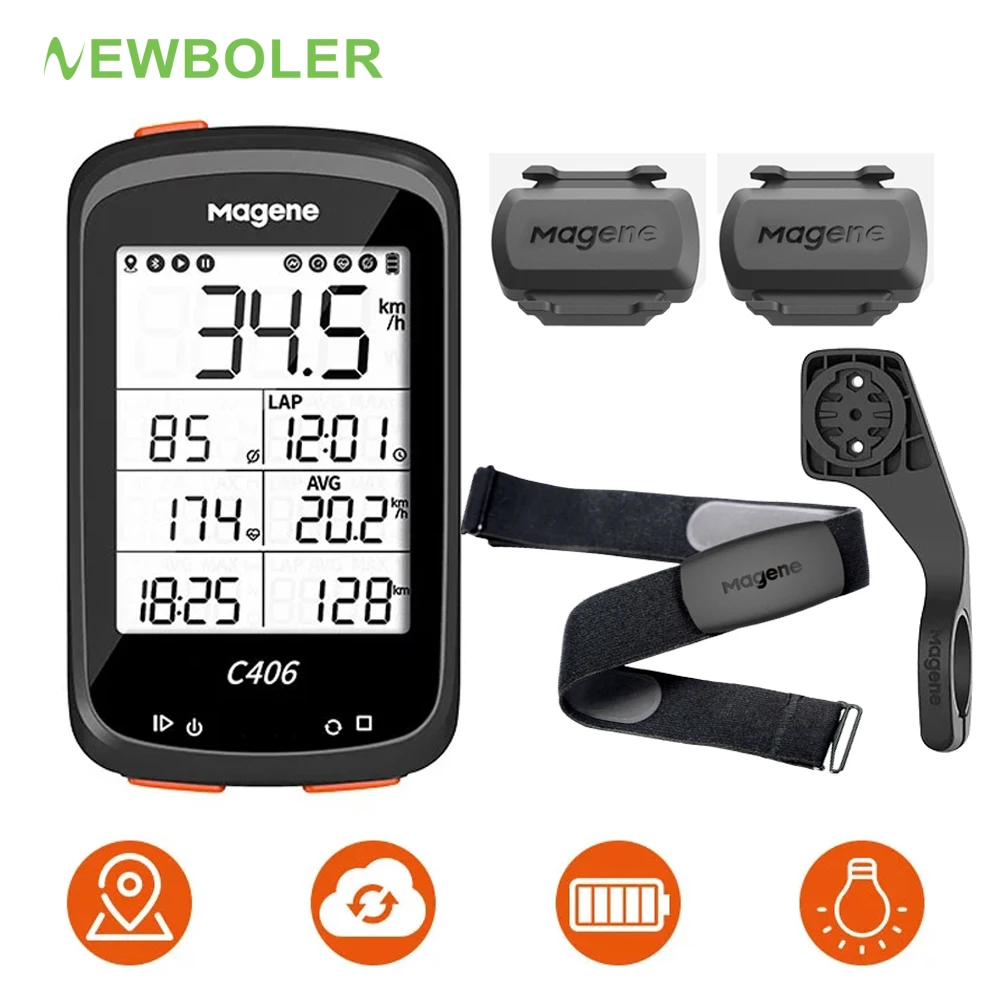 NEWBOLER Magene H64 Bluetooth ANT + частота сердечных сокращений Сенсор спидометр для Bryton IGPSPORT