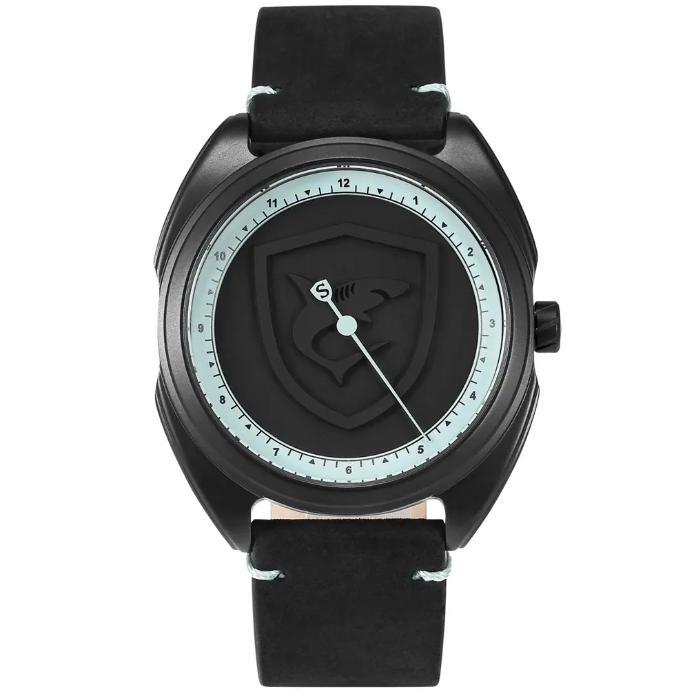 Collared Carpet Shark Sport Watch 3D White Logo One Simple Hour Hand Design Leather Strap Quartz Men Watches Reloj Hombre /SH575
Collared Carpet Shark Sport Watch 3D White Logo One Simple Hour Hand Design Leather Strap Quartz Men Watches Reloj Hombre /SH575