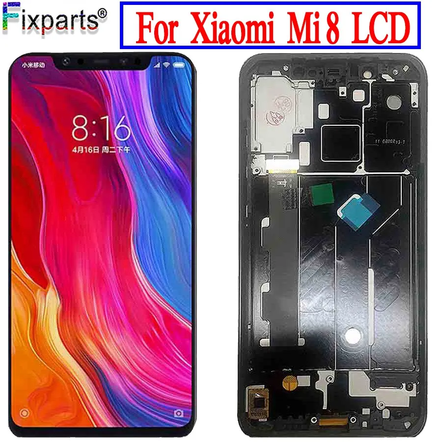 ЖК дисплей для Xiaomi Mi 8 Mi8 экран 6 21 дюйма TFT сенсорный дигитайзер в сборе