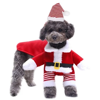 Winter Christmas Pet Costume Clothes Dogs Santa Hooded Warm Coat Jackets Puppy Cat Clothing Yorkie Chihuahua Outfit lydg
Winter Christmas Pet Costume Clothes Dogs Santa Hooded Warm Coat Jackets Puppy Cat Clothing Yorkie Chihuahua Outfit lydg
