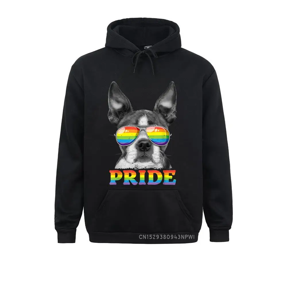 

Солнечные очки с радужным флагом ЛГБТ Boston Terrier, пуловер для группы ЛГБТ, зимние осенние толстовки, семейные мужские свитшоты