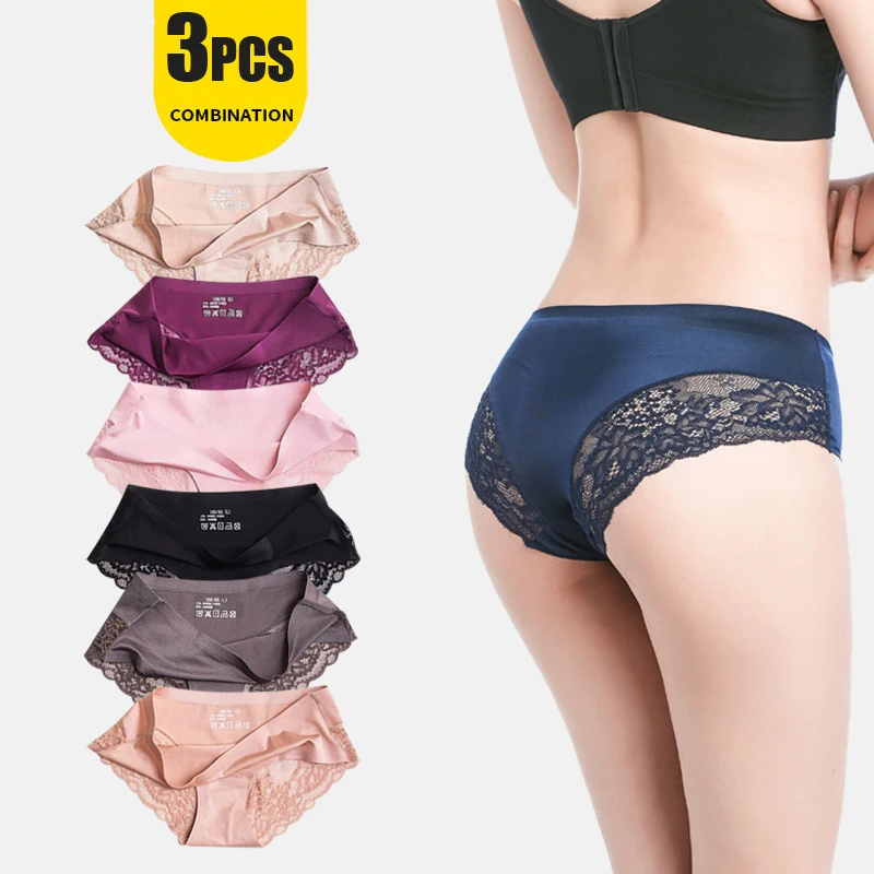 3 pcs/set New Panties Women's Lace Female Underwear Sexy Bikini Underwear Woman Plus Size Erotic Lingerie Mid-Rise Silky Panties
3 pcs/set New Panties Women's Lace Female Underwear Sexy Bikini Underwear Woman Plus Size Erotic Lingerie Mid-Rise Silky Panties