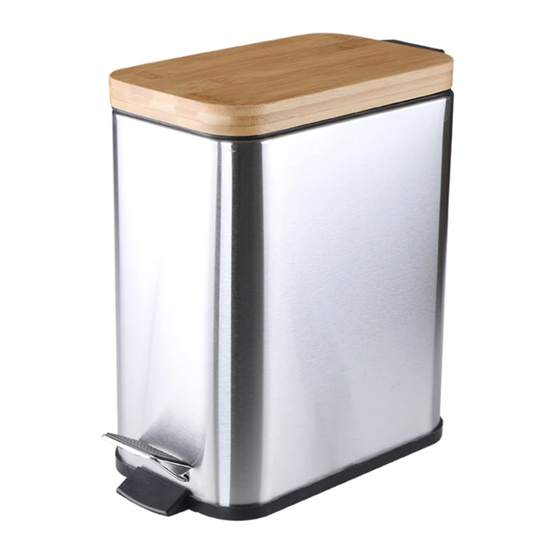 Trash Can Garbage Rubbish Bin with Bamboo Lid Waste Container Organizer Bathroom Kitchen Office Decor
Trash Can Garbage Rubbish Bin with Bamboo Lid Waste Container Organizer Bathroom Kitchen Office Decor