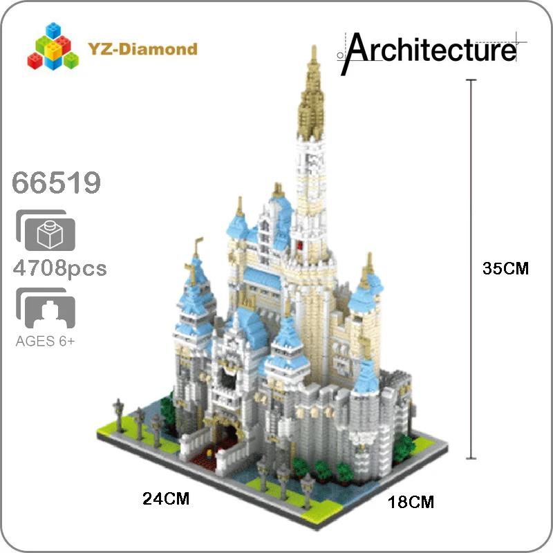 YZ 66519 Architecture Amusement Park Big Castle Garden 3D Model DIY 4708pcs Mini Building Diamond Small Blocks Bricks Toy no Box
YZ 66519 Architecture Amusement Park Big Castle Garden 3D Model DIY 4708pcs Mini Building Diamond Small Blocks Bricks Toy no Box