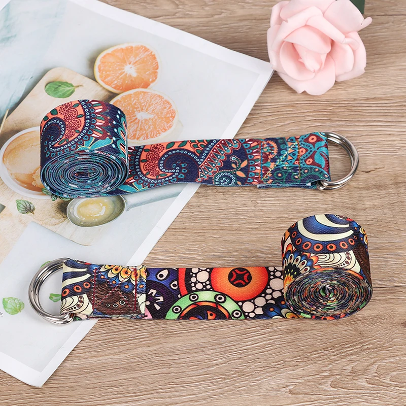 D-Ring Belts Yoga Strap Fitness Rope Colored Printed Adjustable Yoga Belt Yoga Stretch Belt Washable Sport Stretch Strap Props D-Ring Belts Yoga Strap Fitness Rope Colored Printed Adjustable Yoga Belt Yoga Stretch Belt Washable Sport Stretch Strap Props