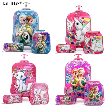 kids Travel suitcase on wheels 3D Anime stereo Student trolley case set Cute boy girl cartoon Lunch bag pencil box children gift 
kids Travel suitcase on wheels 3D Anime stereo Student trolley case set Cute boy girl cartoon Lunch bag pencil box children gift