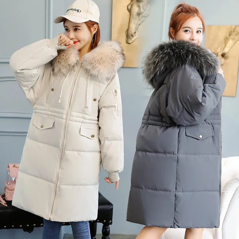 2019 Winter Mid-length Hooded Large Fur Collar Cotton-padded Clothes Cotton Coat Women's Korean-style Slim Fit Fashion Large Siz
2019 Winter Mid-length Hooded Large Fur Collar Cotton-padded Clothes Cotton Coat Women's Korean-style Slim Fit Fashion Large Siz
