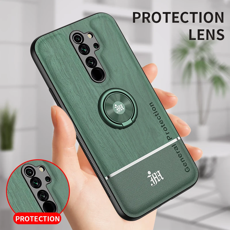 Bionic Wood Grain Mobile Phone Case For Xiaomi Redmi Note 8 Pro Adsorption Ring Bracket Cover Lens Protection Fall Prevention
Bionic Wood Grain Mobile Phone Case For Xiaomi Redmi Note 8 Pro Adsorption Ring Bracket Cover Lens Protection Fall Prevention