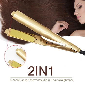 Flat Iron Curler 2 in 1 Gold Twist Hair Curling & Straightening Professional Hair Straightener Irons Curling Wand Hair Crimper
Flat Iron Curler 2 in 1 Gold Twist Hair Curling & Straightening Professional Hair Straightener Irons Curling Wand Hair Crimper