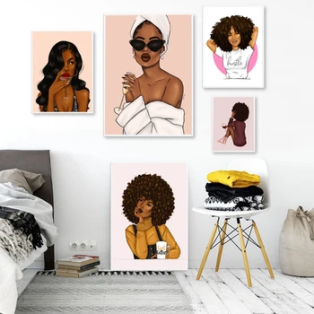 Modern Fashion Canvas Painting Sexy Girl Poster And Print Wall Art Pictures For Living Room Home Decor Black Skin Woman No Frame 
Modern Fashion Canvas Painting Sexy Girl Poster And Print Wall Art Pictures For Living Room Home Decor Black Skin Woman No Frame