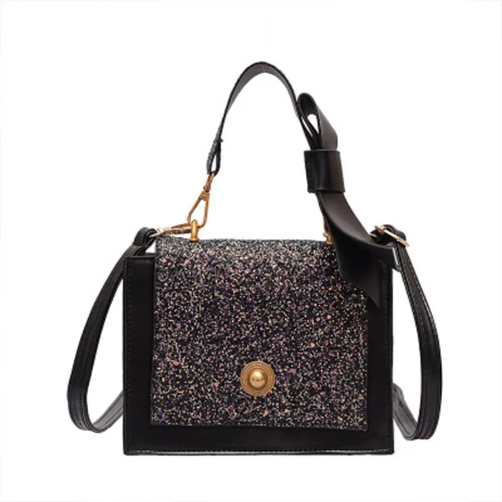 Single Shoulder Bag Handbag Travel Coin Purse Beauty Magnetic Buckle Female with Sequins PU 2 Colors Fashion Korean Style
Single Shoulder Bag Handbag Travel Coin Purse Beauty Magnetic Buckle Female with Sequins PU 2 Colors Fashion Korean Style
