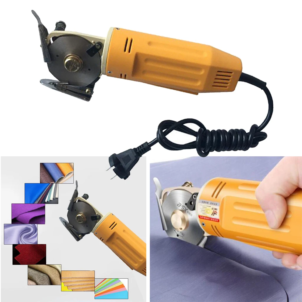 ELECTRIC ROTARY MINI FABRIC CUTTER WITH SHARPENER / 220V FOR MULTI LAYER WOOL ELECTRIC ROTARY MINI FABRIC CUTTER WITH SHARPENER / 220V FOR MULTI LAYER WOOL