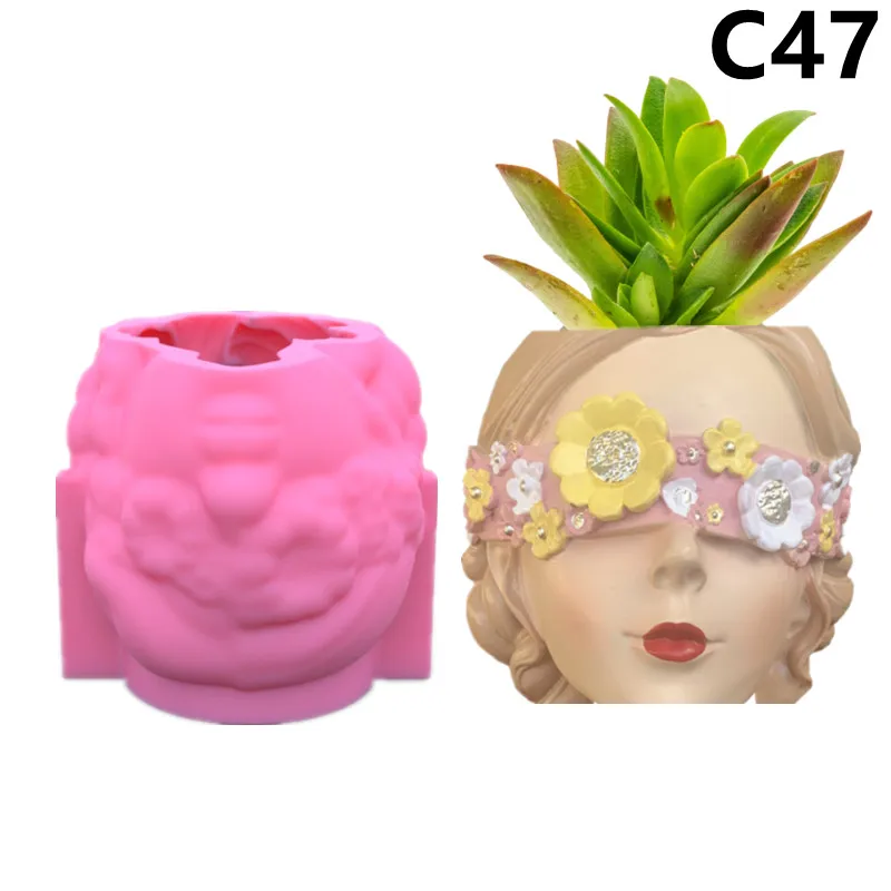 3D Silicone Molds Blindfolded Girl Silica Gel Mould Succulent Plant Pot Home Decor DIY Cactus Plaster Clay Resin Craft C47
3D Silicone Molds Blindfolded Girl Silica Gel Mould Succulent Plant Pot Home Decor DIY Cactus Plaster Clay Resin Craft C47