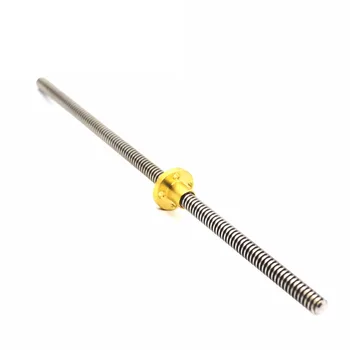 3D Printer parts Trapezoidal spindle Screw with Brass copper Nut T8*2mm Length 150/200//250/300/350/400/450/500/600mm Lead Screw
3D Printer parts Trapezoidal spindle Screw with Brass copper Nut T8*2mm Length 150/200//250/300/350/400/450/500/600mm Lead Screw