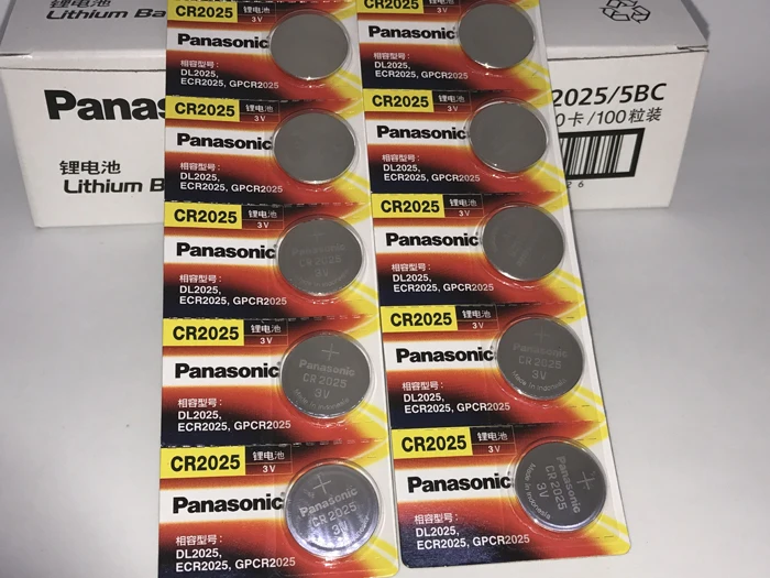 150pcs/lot Panasonic CR2025 3V Button Coin Batteries Cell Watch Toys Computer Calculator Control CR 2025 Lithium Battery
150pcs/lot Panasonic CR2025 3V Button Coin Batteries Cell Watch Toys Computer Calculator Control CR 2025 Lithium Battery