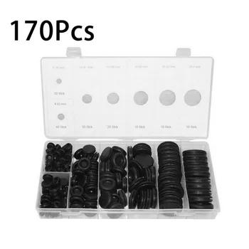 170Pcs Rubber Grommet Assortment Contain 7 Popular Sizes Firewall Hole Plug Set Electrical Wire Gasket Kit For Car
170Pcs Rubber Grommet Assortment Contain 7 Popular Sizes Firewall Hole Plug Set Electrical Wire Gasket Kit For Car
