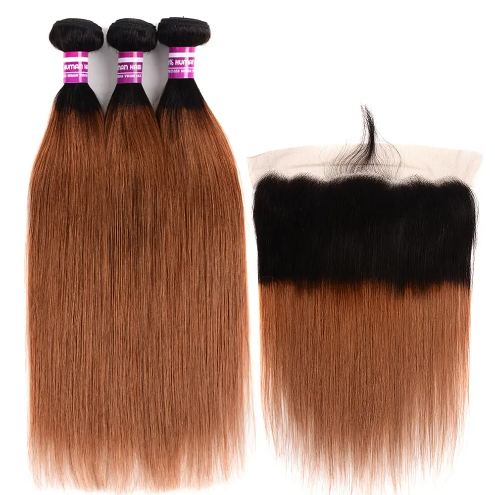 Ombre T1b30 Straight Hair Bundles With Frontal Remy Human Hair Extension Colored Roots Brazilian Hair Weave Bundles With Closure
Ombre T1b30 Straight Hair Bundles With Frontal Remy Human Hair Extension Colored Roots Brazilian Hair Weave Bundles With Closure