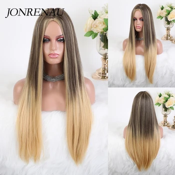 JONRENAU Medium Part Long Straight Brown Ombre Blonde Cosplay High Temperature Fiber 31.5 Inch Hair Wigs for Women Girl 
JONRENAU Medium Part Long Straight Brown Ombre Blonde Cosplay High Temperature Fiber 31.5 Inch Hair Wigs for Women Girl