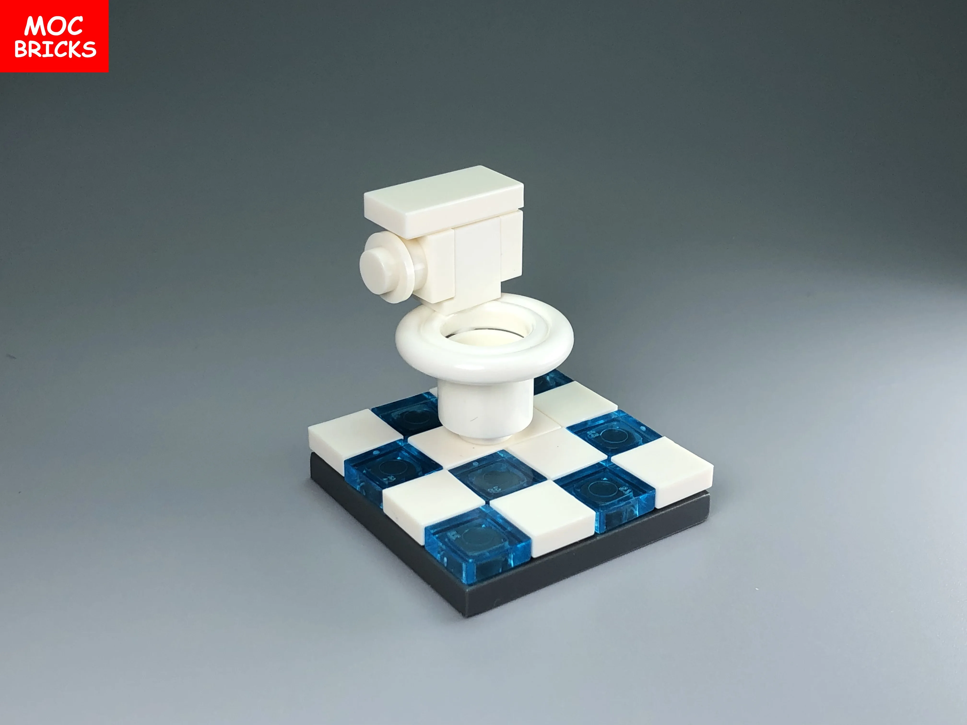 Распродажа комплектов детской кубики MOC DIY мебель простая Туалетная чаша туалета