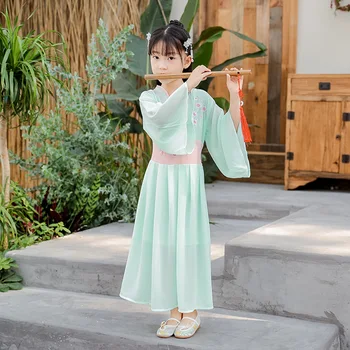 2020 Hanfu Children's clothing Chinese style girl costume costume skirt dress performance fresh and elegant Outfit for Kids 
2020 Hanfu Children's clothing Chinese style girl costume costume skirt dress performance fresh and elegant Outfit for Kids