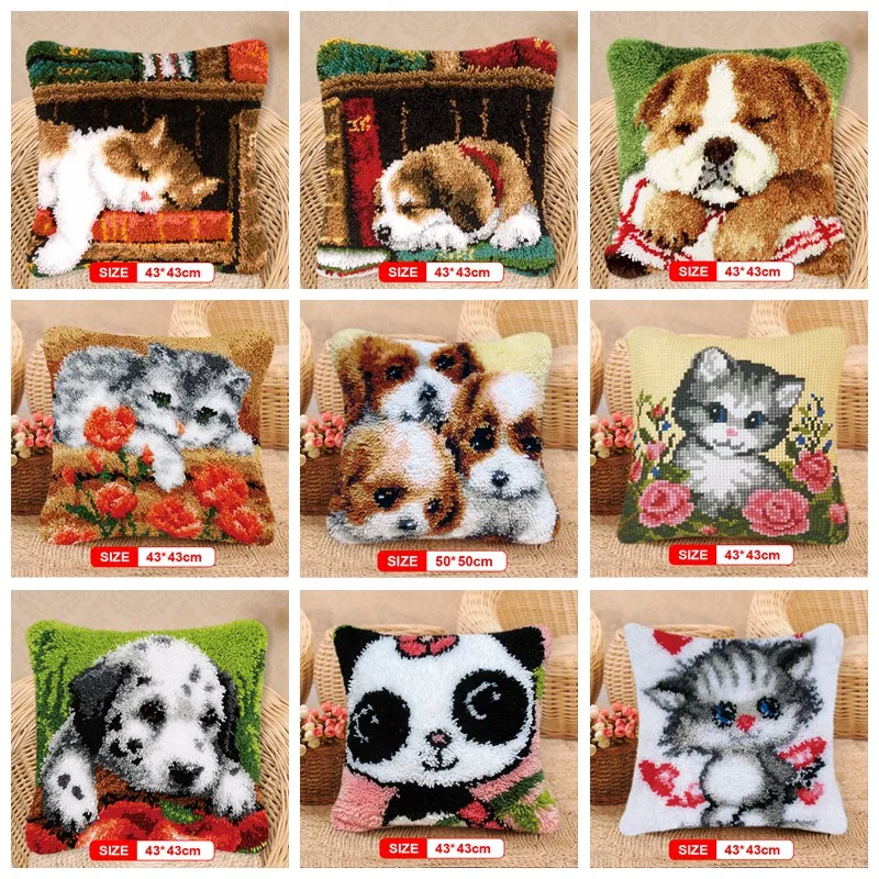 Animal Series Latch Hook Rug Kits Dogs 3D Segment Embroidery Pillow Wool Cross Stitch Carpet Embroidery DIY Latch Hook Pillow
Animal Series Latch Hook Rug Kits Dogs 3D Segment Embroidery Pillow Wool Cross Stitch Carpet Embroidery DIY Latch Hook Pillow