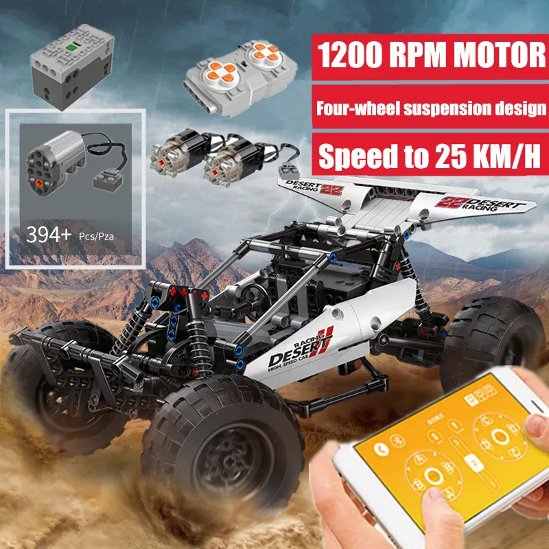 Dropshipping technic RC Desert Racing Car F1 car 394PCS buggy building block off road vehicle Speed champion toys MOC
Dropshipping technic RC Desert Racing Car F1 car 394PCS buggy building block off road vehicle Speed champion toys MOC