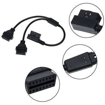 OBD II Cable 16 Pin OBD 2 Splitter Adapter Male To Dual Extension Cable Female Connector Obd2 Extended Interface Line
OBD II Cable 16 Pin OBD 2 Splitter Adapter Male To Dual Extension Cable Female Connector Obd2 Extended Interface Line