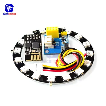diymore WS2812 5050 16 Bit RGB LED Module WS2812 RGB LED Controller Adapter ESP8266 ESP-01 ESP-01S Wireless Board for Arduino
diymore WS2812 5050 16 Bit RGB LED Module WS2812 RGB LED Controller Adapter ESP8266 ESP-01 ESP-01S Wireless Board for Arduino