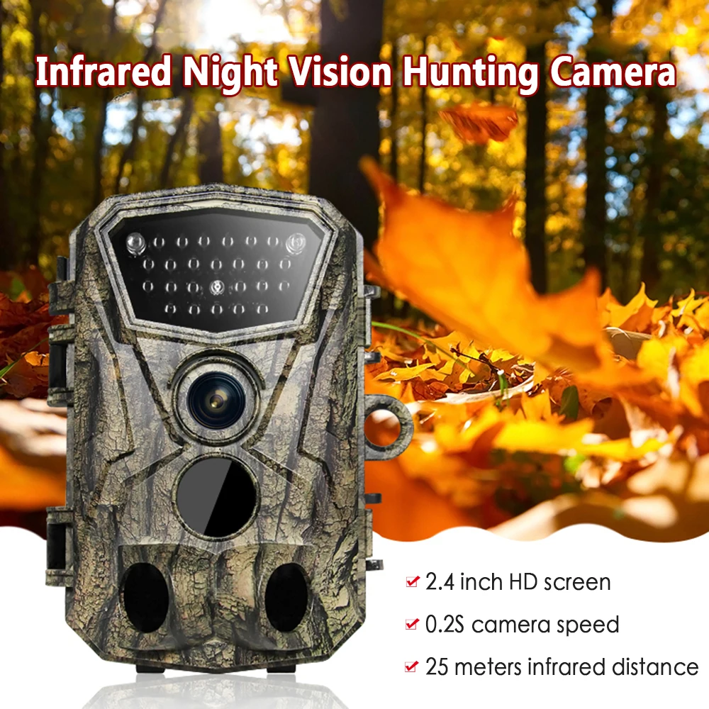 H883 Hunting Camera 0.6s Trigger Time 5MP 1920P HD Infrared Night Vision Scouting Camera IP65 Waterproof Tracking Camera
H883 Hunting Camera 0.6s Trigger Time 5MP 1920P HD Infrared Night Vision Scouting Camera IP65 Waterproof Tracking Camera