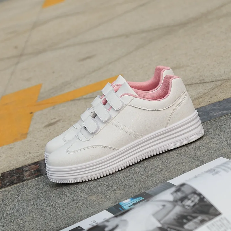 Fashion Platform White Vulcanized Shoes Spring Sport Running Flats Womrn Casual Flat Hook&loop Pink Sneakers Round Toe Sneakers
Fashion Platform White Vulcanized Shoes Spring Sport Running Flats Womrn Casual Flat Hook&loop Pink Sneakers Round Toe Sneakers