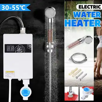 3500W Instant Tankless Electric Hot Water Heater with Shower Head Thermostat LCD Display Home Kitchen Bathroom Water Heater
3500W Instant Tankless Electric Hot Water Heater with Shower Head Thermostat LCD Display Home Kitchen Bathroom Water Heater