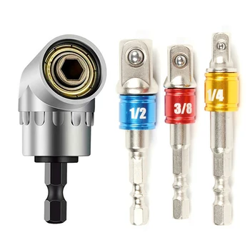 3Pcs 1/4" 3/8" 1/2" Impact Grade Driver Socket Adapter Extension Set With 105 Degree Right Angle Screwdriver set
3Pcs 1/4" 3/8" 1/2" Impact Grade Driver Socket Adapter Extension Set With 105 Degree Right Angle Screwdriver set