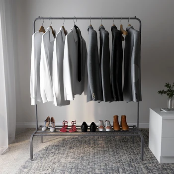 Clothing Rack Garment Racks Free-Standing Clothes Organizer with Top Rod and Lower Storage
Clothing Rack Garment Racks Free-Standing Clothes Organizer with Top Rod and Lower Storage