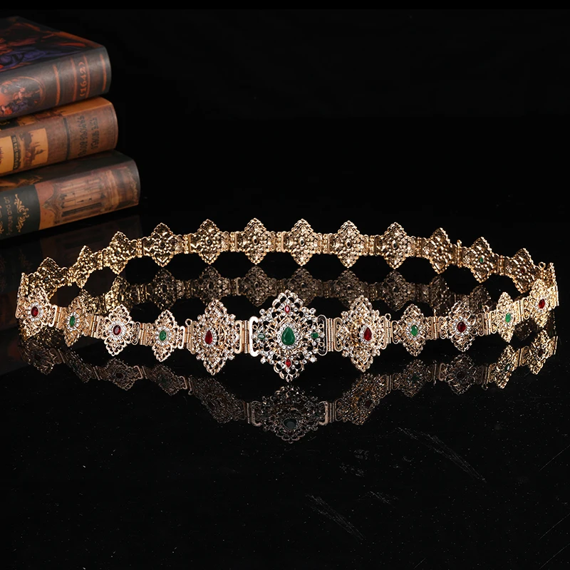 Fine wedding dress waist chain with Moroccan style droplet shape brand design palace carved metal belt jewelryمجوهرات
Fine wedding dress waist chain with Moroccan style droplet shape brand design palace carved metal belt jewelryمجوهرات