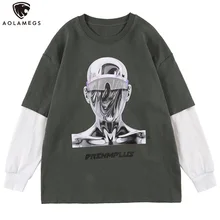 Aolamegs Sweatshirt Men Fake 2 Pieces Patchwork Sleeve AI Portrait Print Pullover Casual Loose Hip Hop Hipster Couple Streetwear
Aolamegs Sweatshirt Men Fake 2 Pieces Patchwork Sleeve AI Portrait Print Pullover Casual Loose Hip Hop Hipster Couple Streetwear