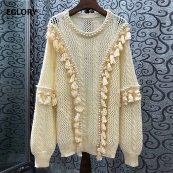 Tassel Sweaters 2019 Autumn Winter Casual Pullovers Women Hand Made Beading Crochet Knitting Long Sleeve Jumpers Plus Size Lady
Tassel Sweaters 2019 Autumn Winter Casual Pullovers Women Hand Made Beading Crochet Knitting Long Sleeve Jumpers Plus Size Lady