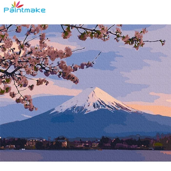 Paintmake Landscape DIY Paint By Numbers Mount Fuji Oil Painting On Canvas Cherry blossoms For Home decor Art Picture
Paintmake Landscape DIY Paint By Numbers Mount Fuji Oil Painting On Canvas Cherry blossoms For Home decor Art Picture